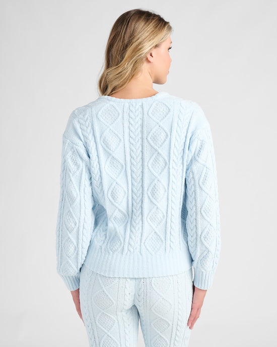 Blue Air $|& PJ Salvage Cable Crew Lounge Pullover - SOF Back