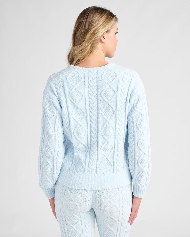 Blue Air $|& PJ Salvage Cable Crew Lounge Pullover - SOF Back