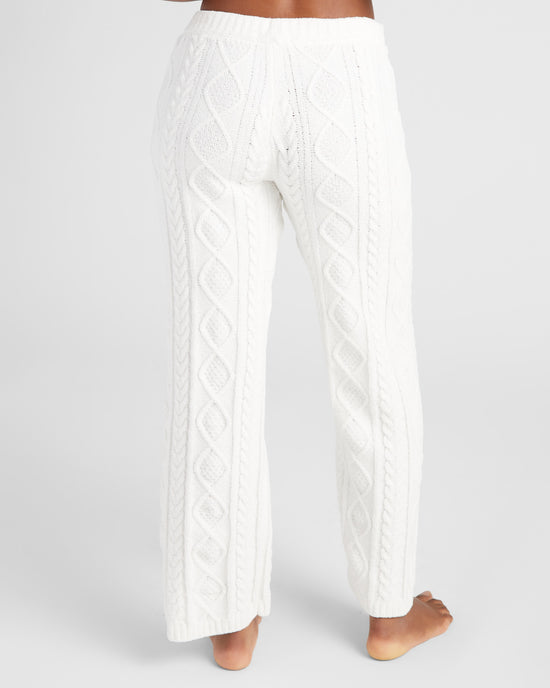 Ivory $|& PJ Salvage Cable Crew Lounge Pant - SOF Back