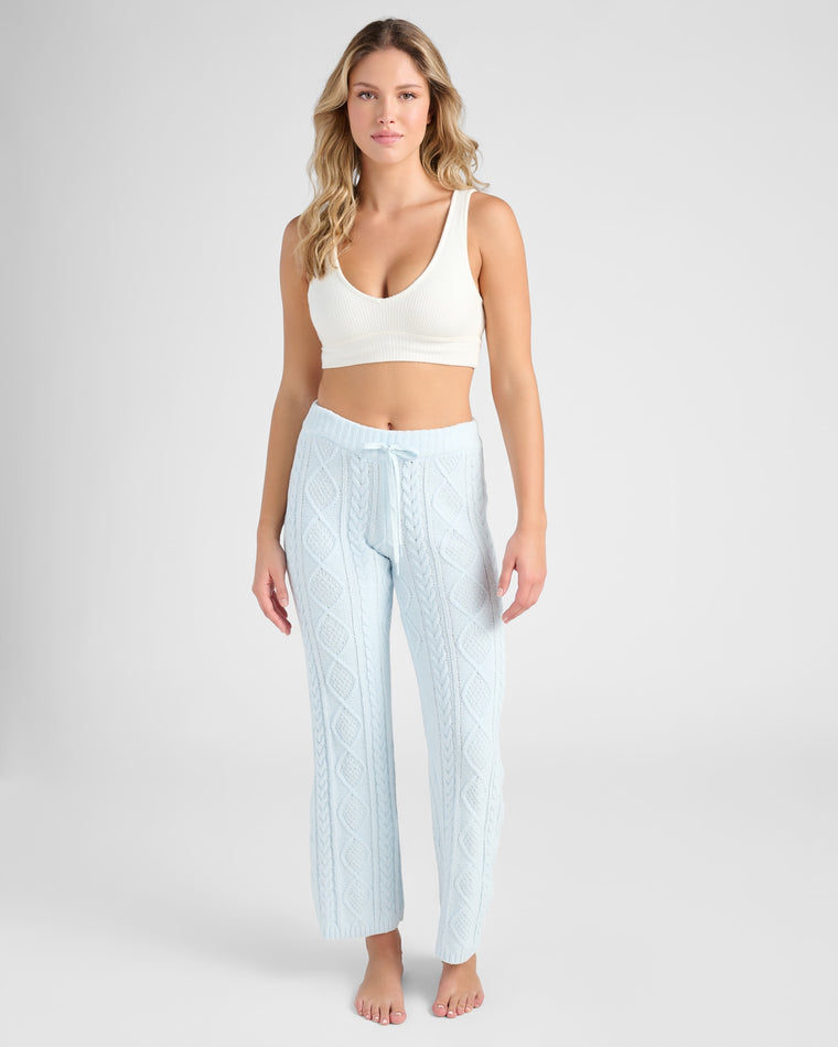 Blue Air $|& PJ Salvage Cable Crew Lounge Pant - SOF Full Front