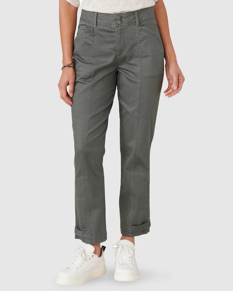 Thyme (Petite) $|& Democracy Absolution Tapered Utility Pant - VOF Front