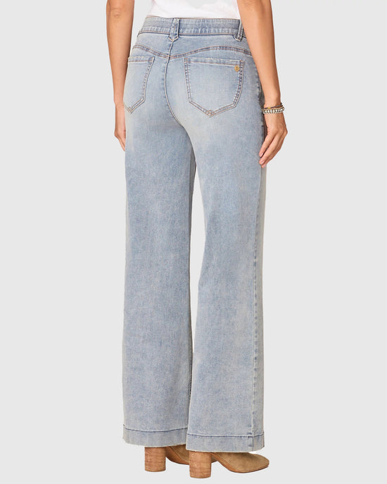 Light Blue $|& Democracy Absolution Wide Leg Jeans - VOF Back