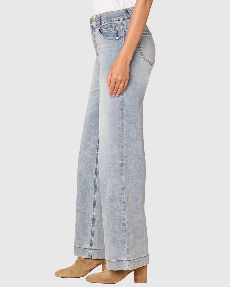 Light Blue $|& Democracy Absolution Wide Leg Jeans - VOF Side