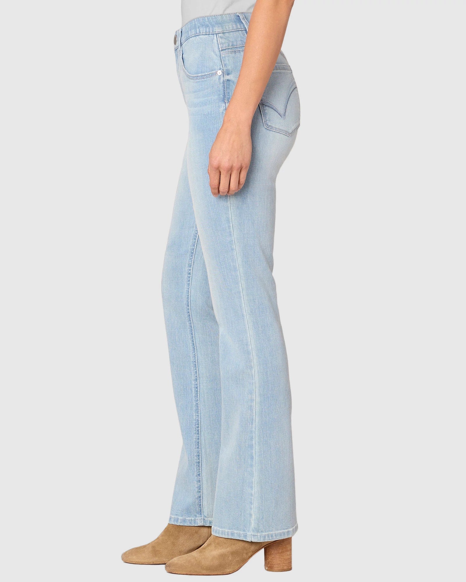 Powder Blue Artisanal $|& Democracy Absolution High Rise Itty Bitty Bootcut Jeans - Hanger Front