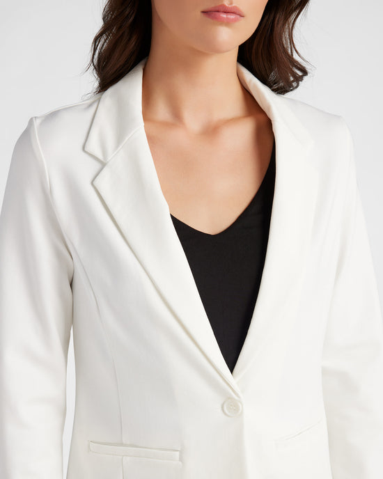 Vintage White $|& Liverpool Fitted Blazer - SOF Detail