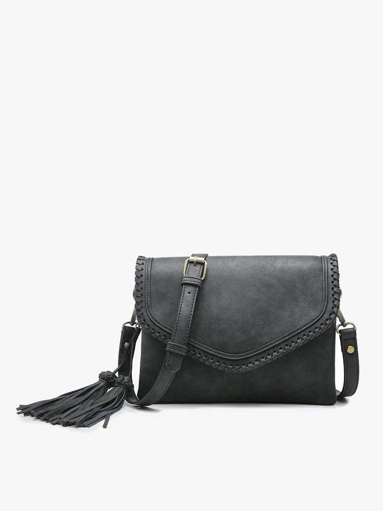 Black $|& Jen & Co. Sloane Crossbody - VOF Front