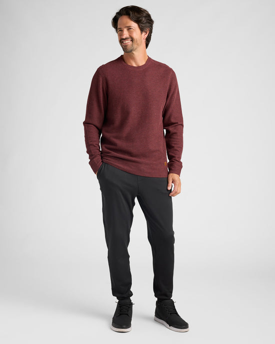 Merlot $|& Fundamental Coast Hammerhead Long Sleeve Crew - SOF Full Front