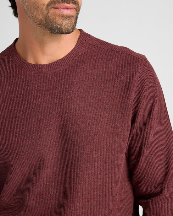 Merlot $|& Fundamental Coast Hammerhead Long Sleeve Crew - SOF Detail