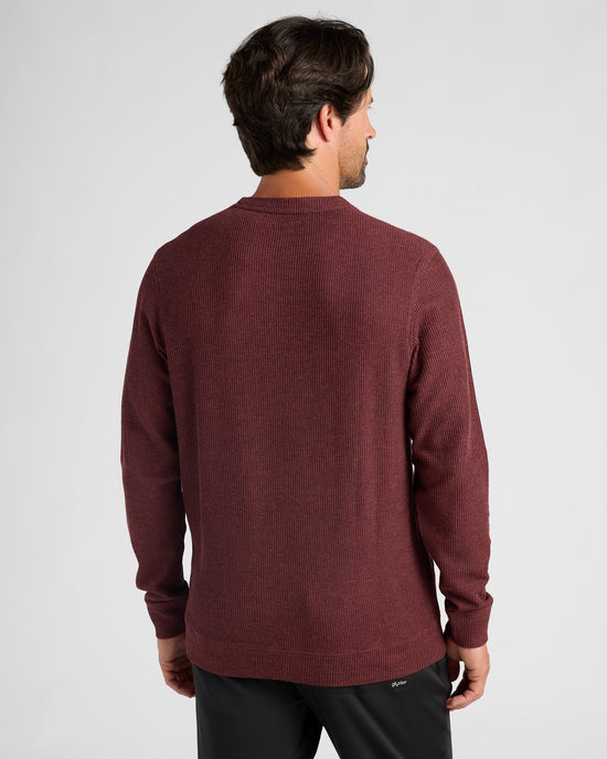 Merlot $|& Fundamental Coast Hammerhead Long Sleeve Crew - SOF Back