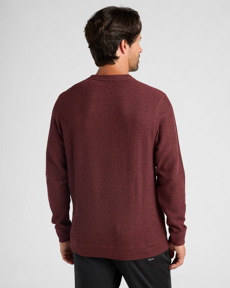 Merlot $|& Fundamental Coast Hammerhead Long Sleeve Crew - SOF Back