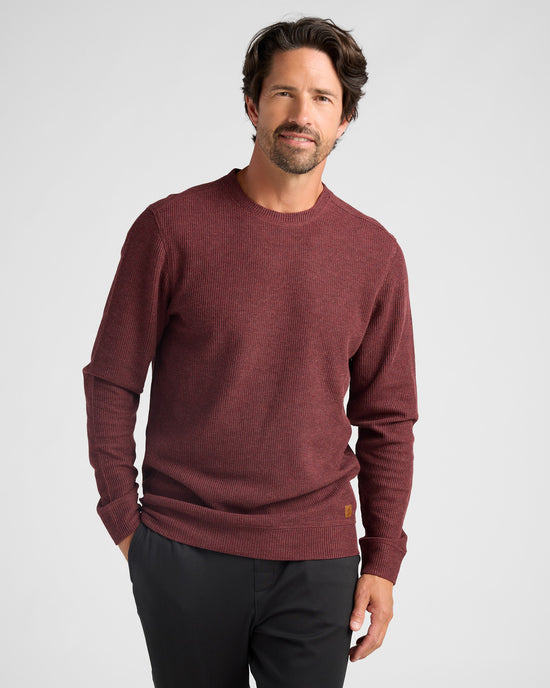 Merlot $|& Fundamental Coast Hammerhead Long Sleeve Crew - SOF Front