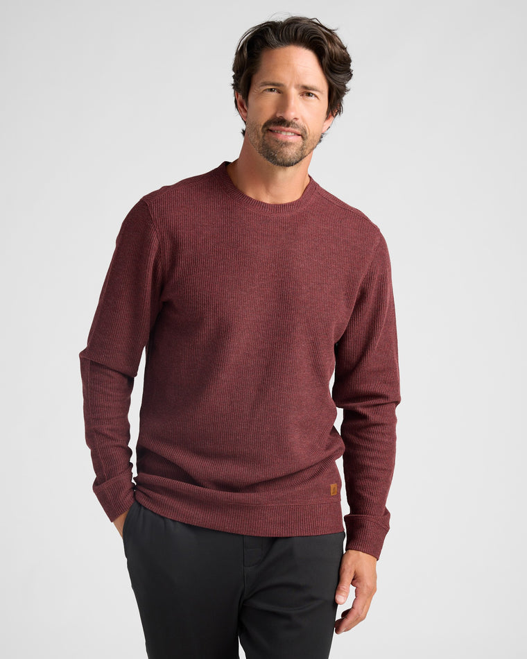 Merlot $|& Fundamental Coast Hammerhead Long Sleeve Crew - SOF Front