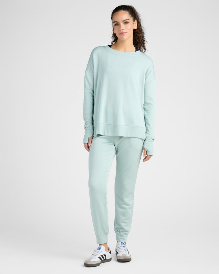 Grey Mist $|& Interval Flex Pullover - SOF Full Front