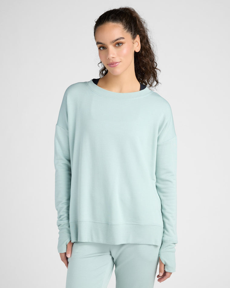 Grey Mist $|& Interval Flex Pullover - SOF Front