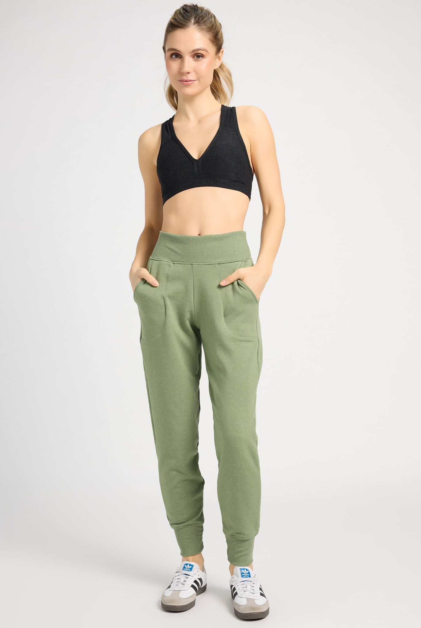Light Olive $|& Interval Flex Flat Front Jogger - UGC On Fig