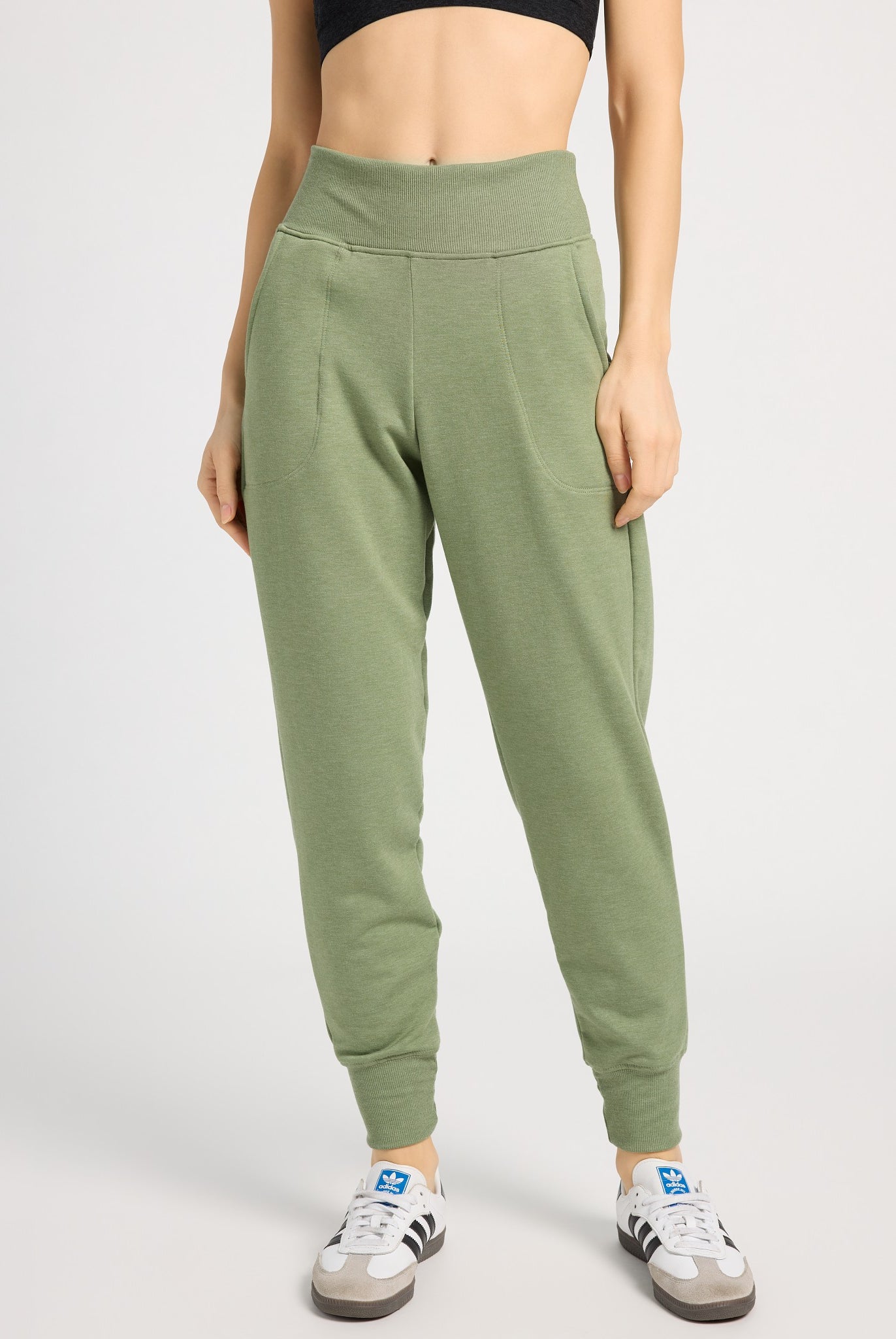 Light Olive $|& Interval Flex Flat Front Jogger - SOF Front
