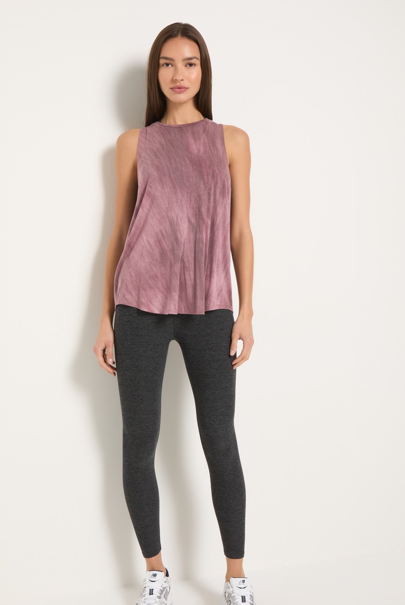 Red Wine $|& Interval Tie Dye Split Back Tank - UGC On Fig