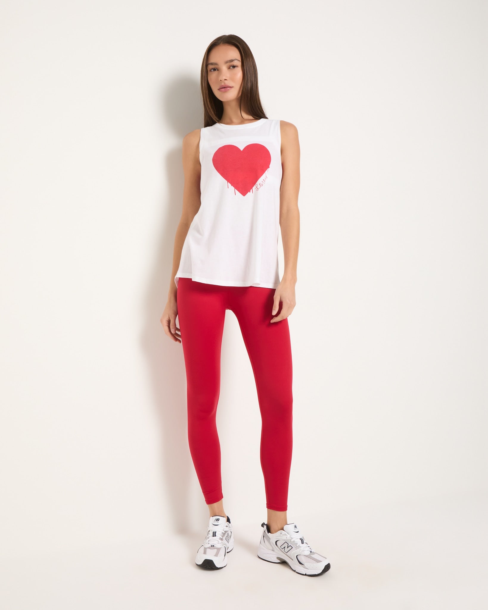 White $|& Interval Loved Grace Muscle Tank - UGC On Fig