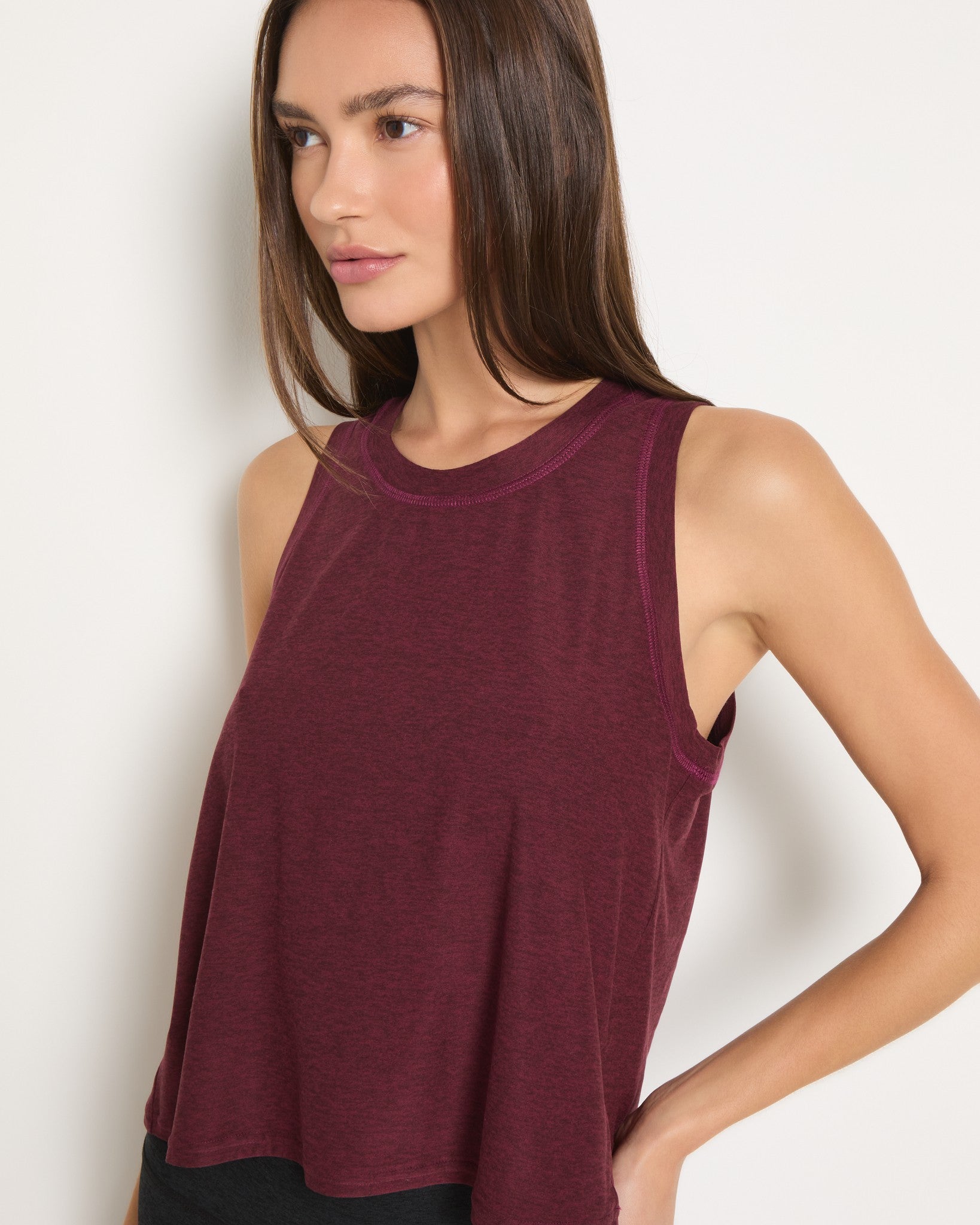 Red Wine $|& Interval FlowHeather Breeze Focus Tank - SOF Full Front