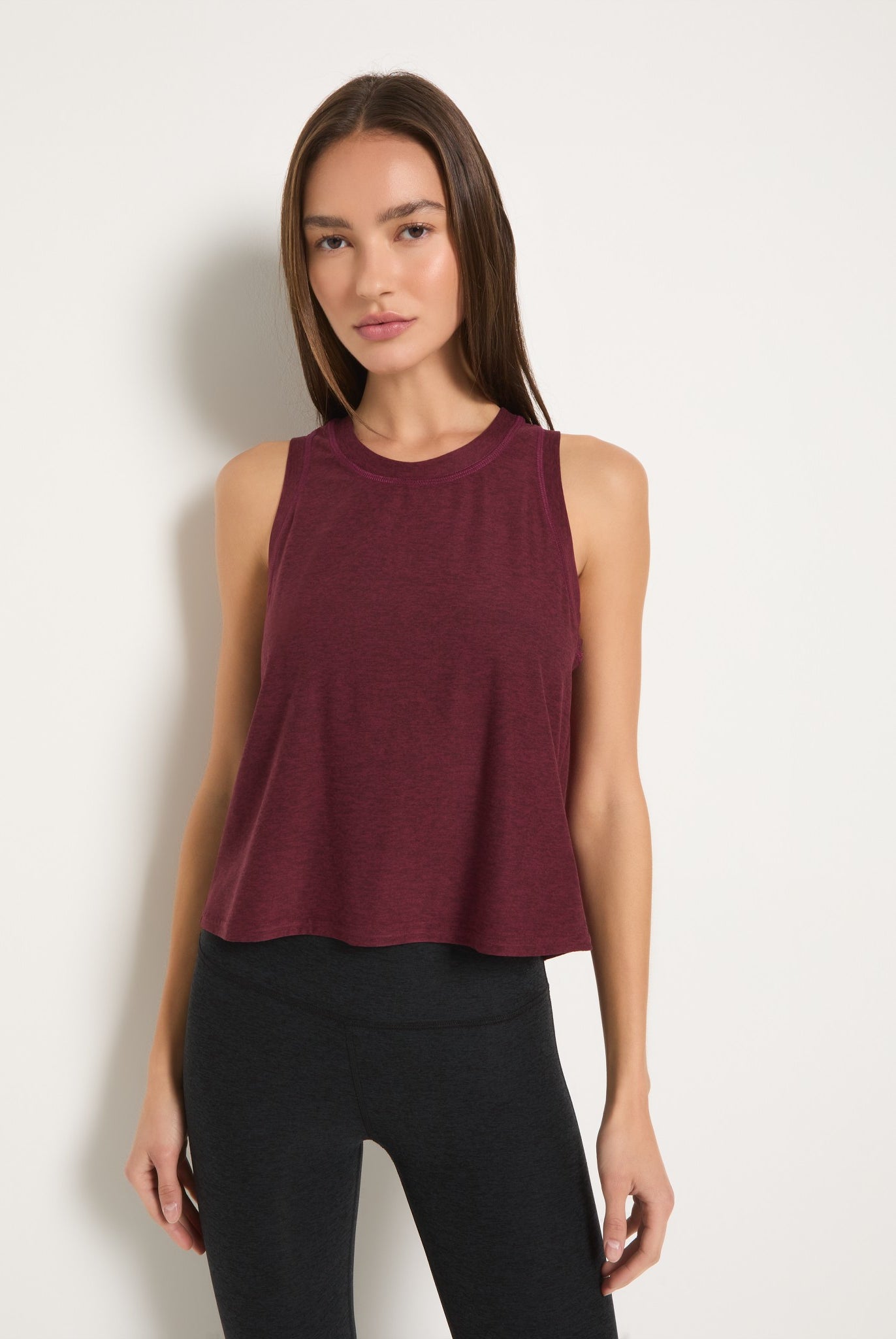 Red Wine $|& Interval FlowHeather Breeze Focus Tank - SOF Front