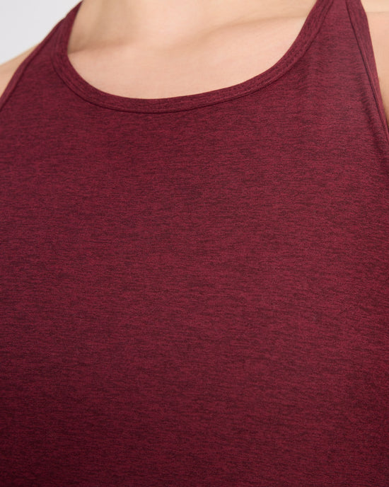 Red Wine $|& Interval FlowHeather Sculpt Rise Tank - SOF Full Front