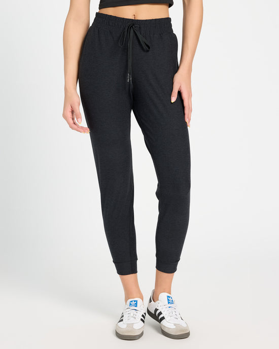 Night Sky Black $|& Interval Quest Midweight Spacedye Classic Jogger - SOF Front