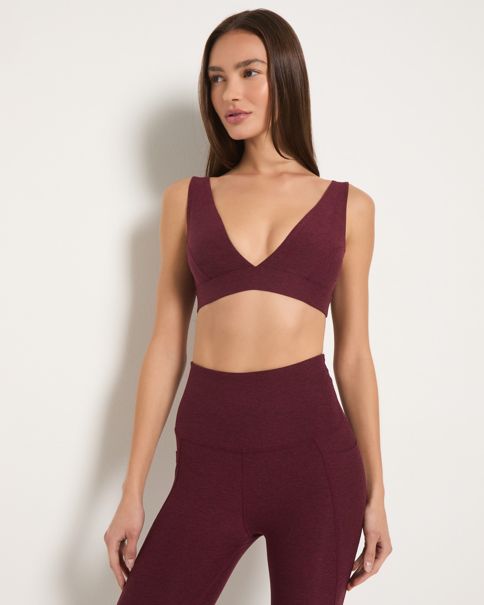 Red Wine $|& Interval FlowHeather Sculpt Venus Bra - SOF Front