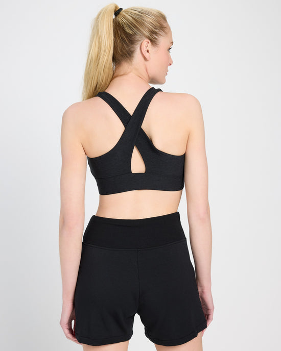 Night Sky Black $|& Interval Star Spacedye Twist Front Bra - SOF Back