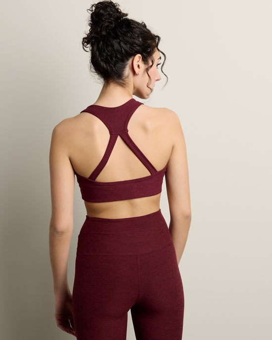 Red Wine $|& Interval Halo Spacedye Halter Bra - SOF Back