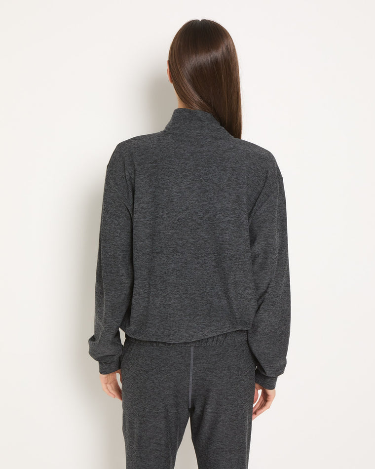 Heather Charcoal $|& Interval FlowHeather Drift Pulse Pullover - SOF Back
