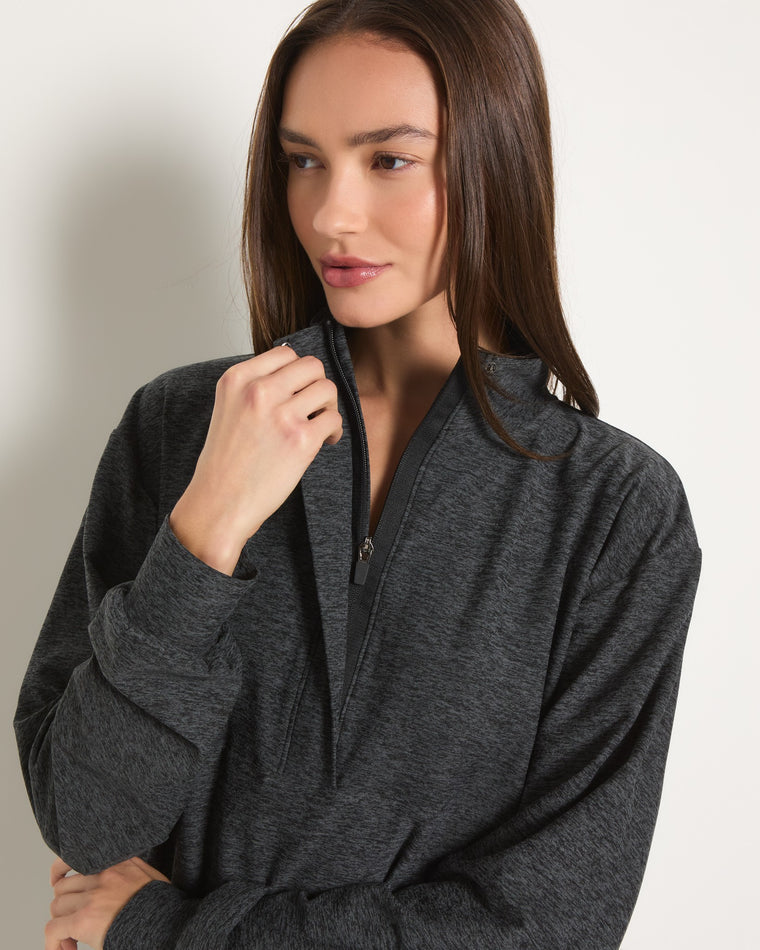 Heather Charcoal $|& Interval FlowHeather Drift Pulse Pullover - SOF Full Front