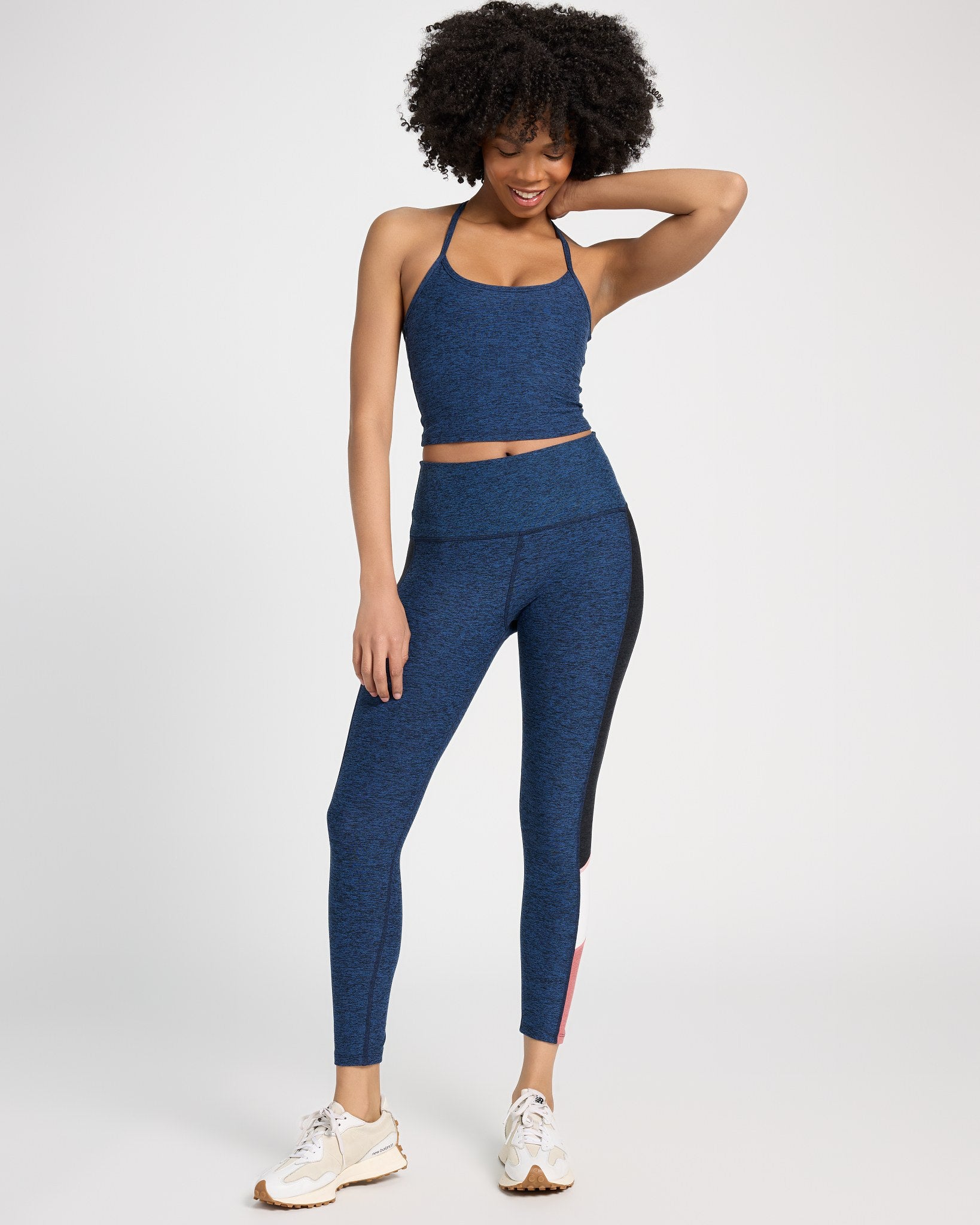 Ink Navy Heather/Heather Grey $|& Interval FlowHeather Sculpt Radiant Legging - UGC On Fig