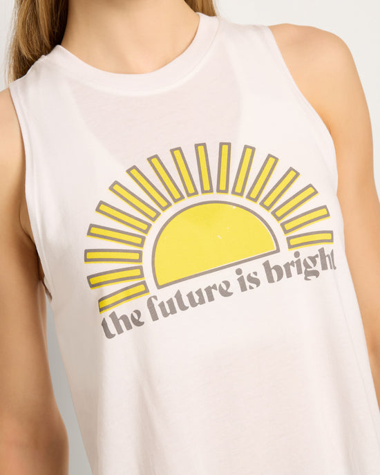 White $|& Interval The Future is Bright Graphic Tank - SOF Full Front