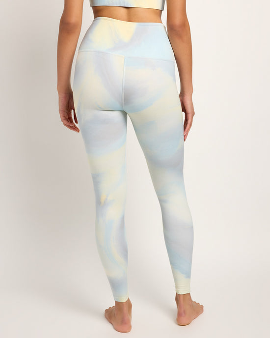 Sage Wash Print Green $|& Interval Nectar Spacedye Printed Legging - SOF Back