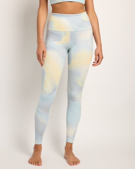 Sage Wash Print Green $|& Interval Nectar Spacedye Printed Legging - SOF Front