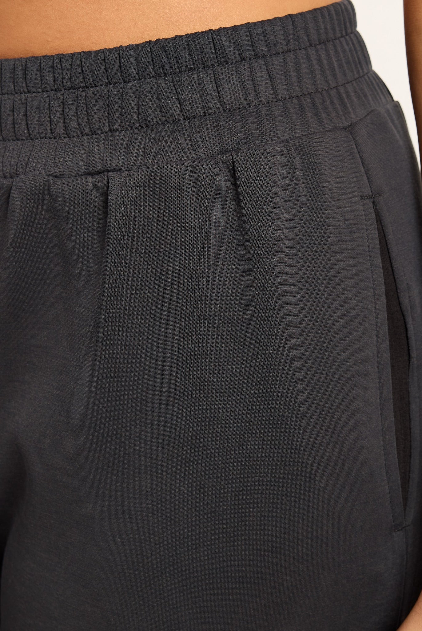 Black $|& Interval Double Knit Jetset Jogger - SOF Full Front