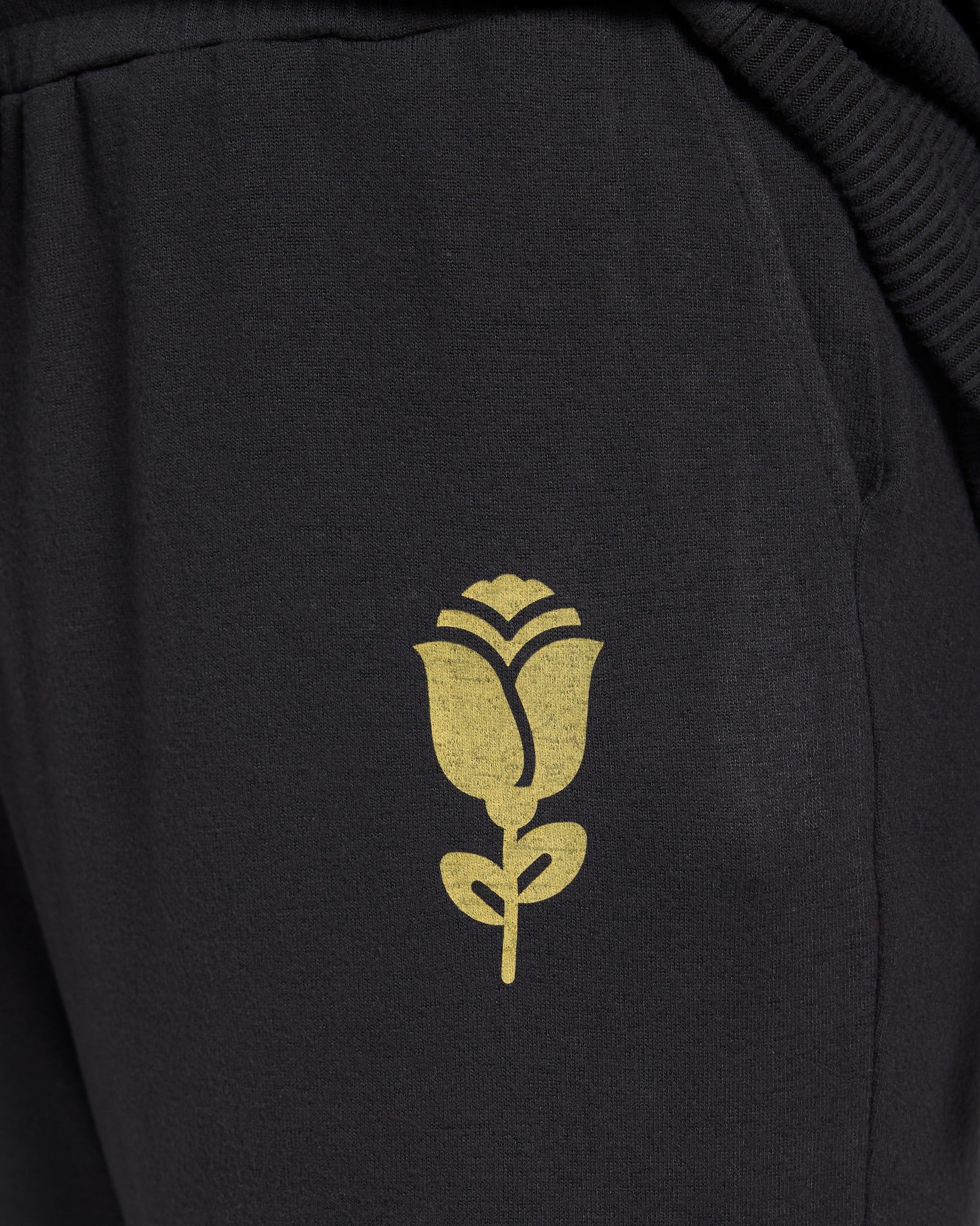 Black $|& SEAS Shoreline Hacci "Love Language" Graphic Jogger - SOF Full Front