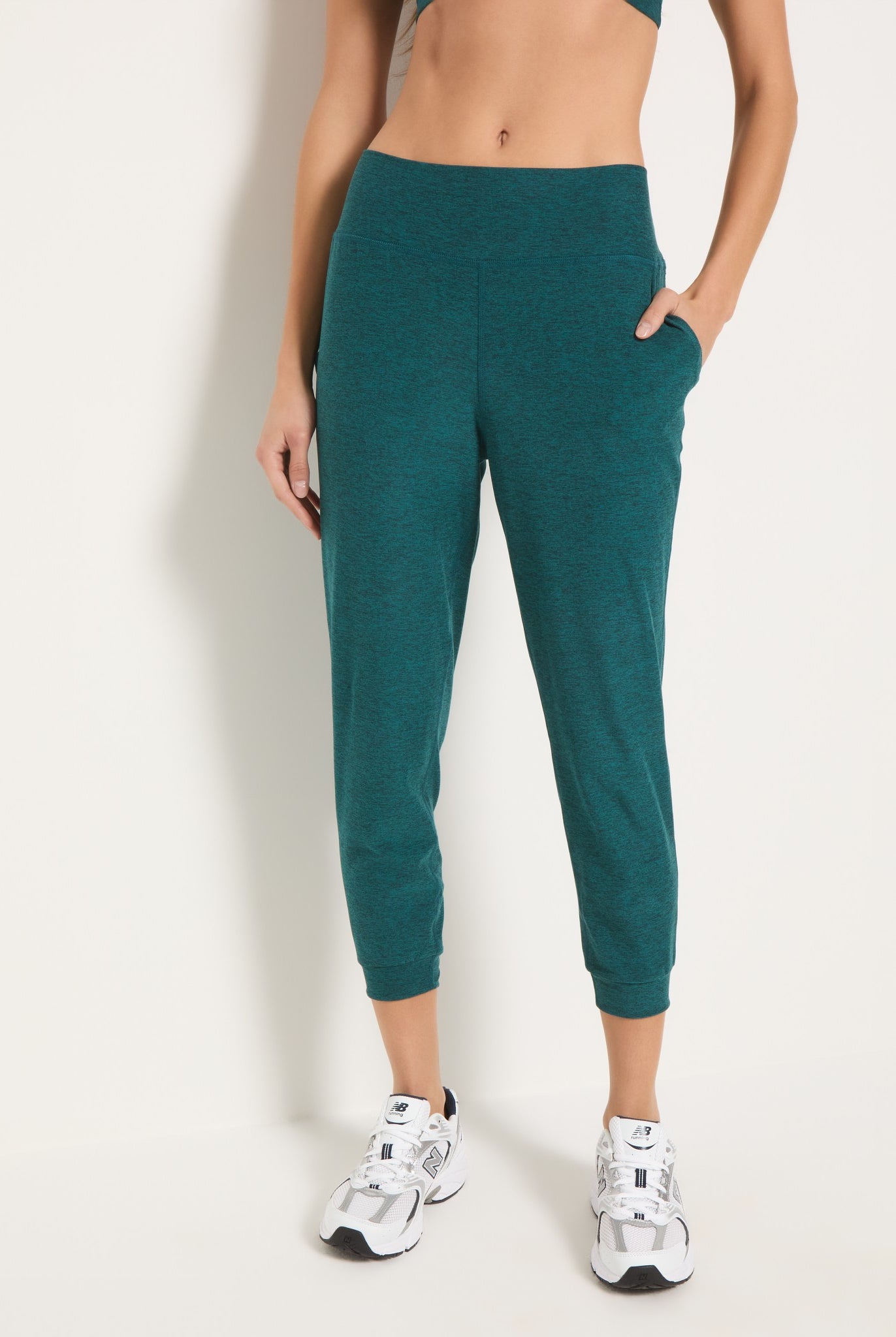 Deep Ocean Heather $|& Interval FlowHeather Sculpt Motion Jogger - SOF Front