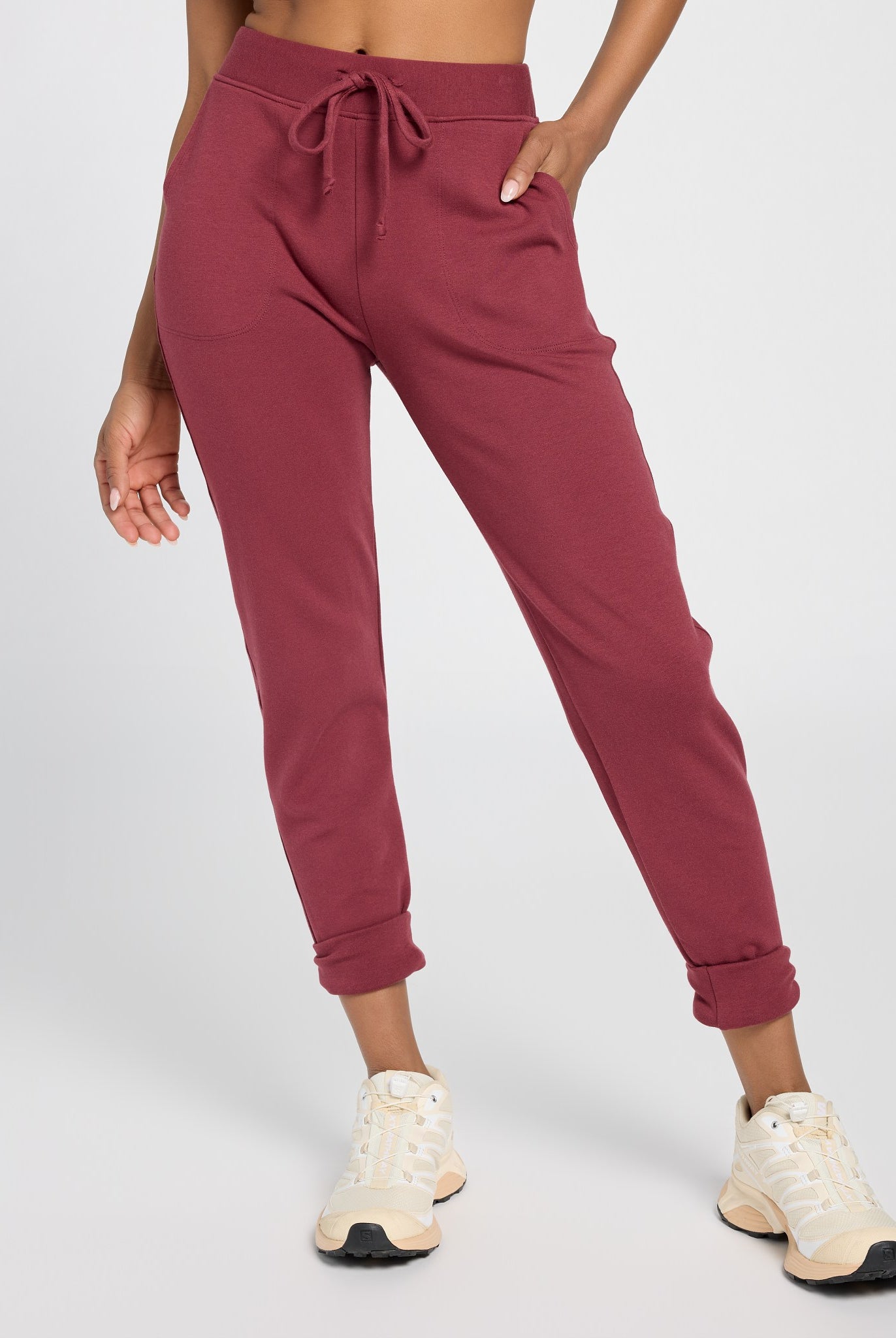 Red Wine $|& Interval Crescent Joggers - SOF Front
