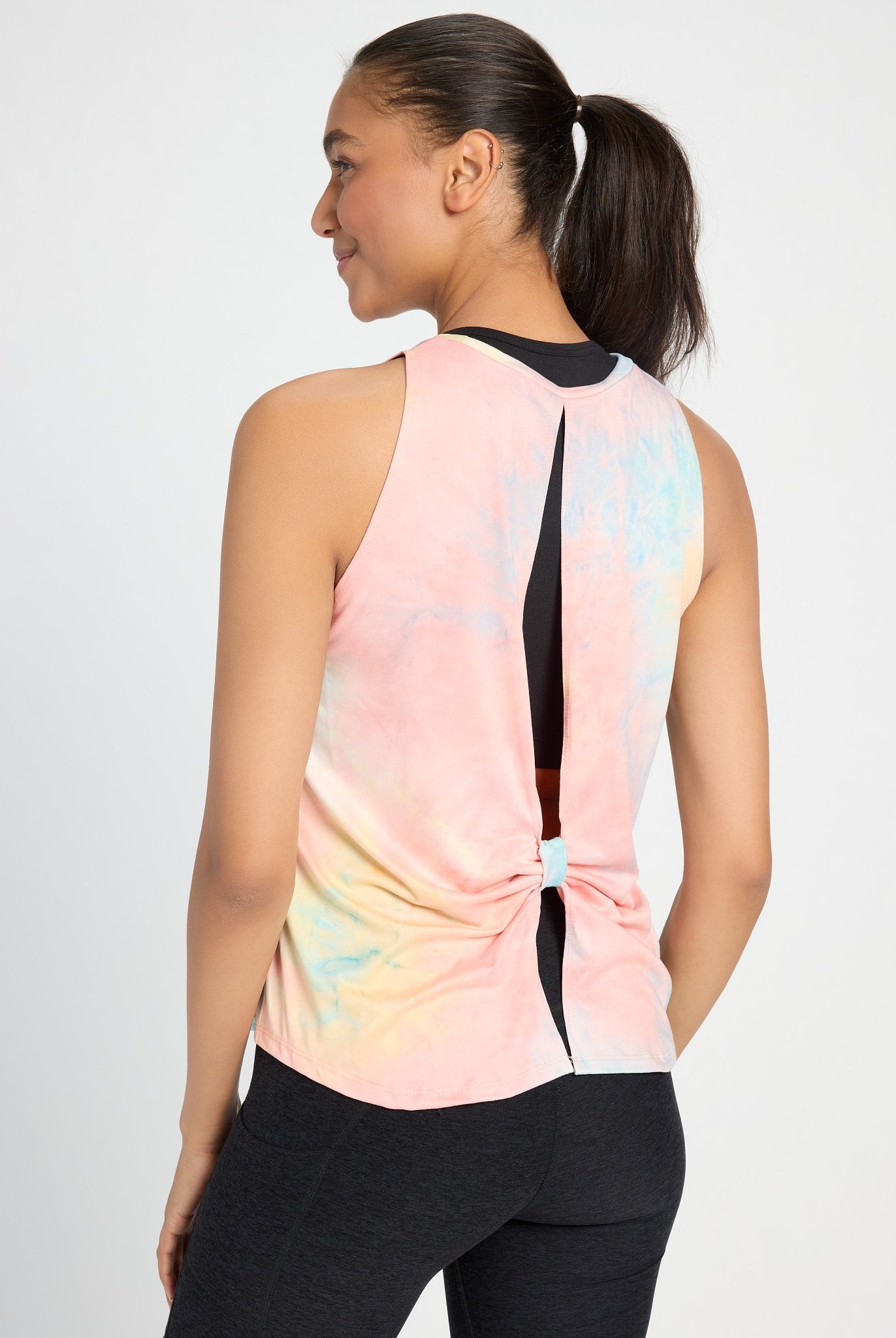 Blue Tie Dye $|& Interval Tie Dye Split Back Tank - SOF Back