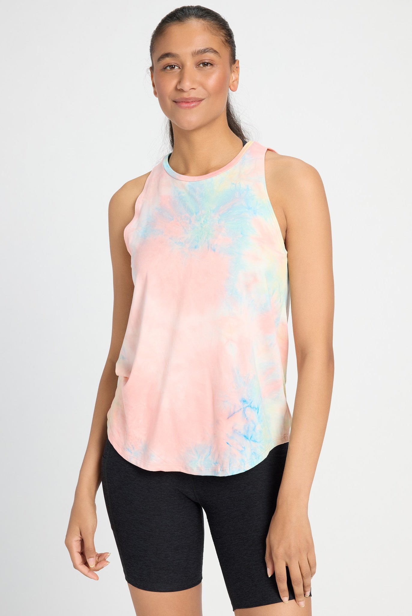 Blue Tie Dye $|& Interval Tie Dye Split Back Tank - SOF Front