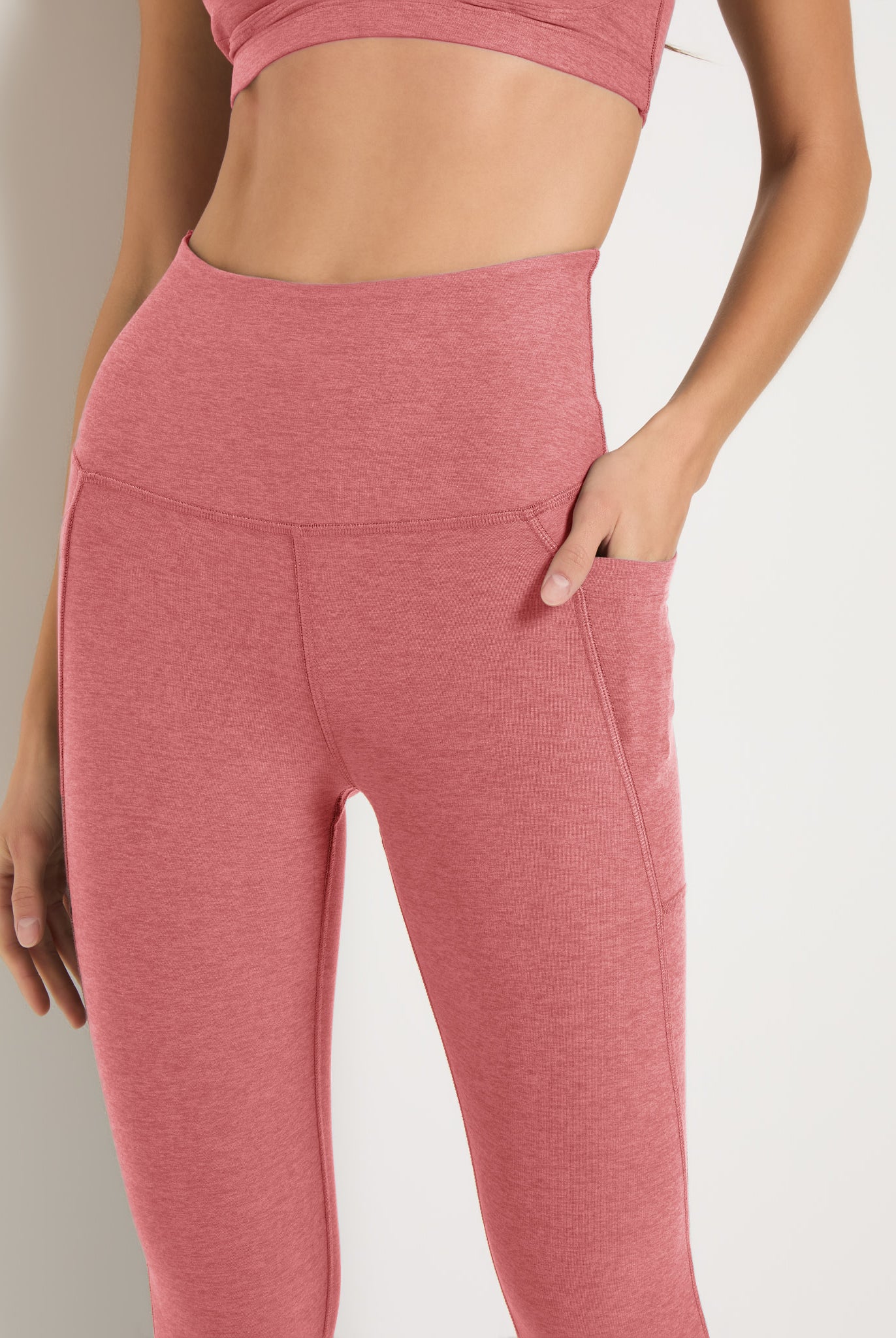 Sedona Clay Heather $|& Interval FlowHeather Sculpt Pocket Legging - SOF Full Front