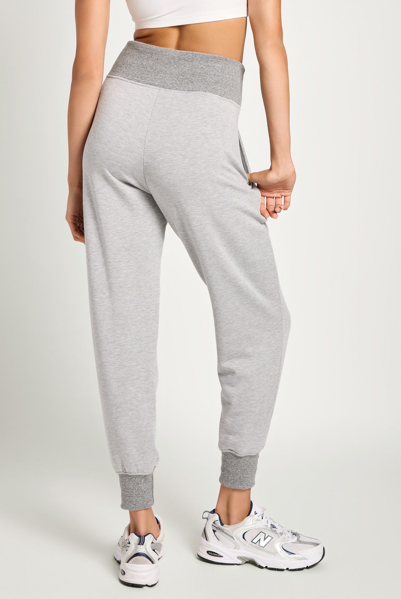 Light Athletic Heather $|& Interval Flex Flat Front Jogger - SOF Back