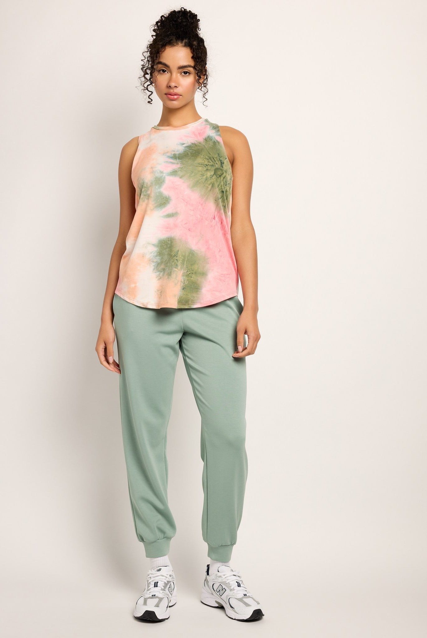 Multi Tie Dye $|& Interval Tie Dye Split Back Tank - UGC On Fig