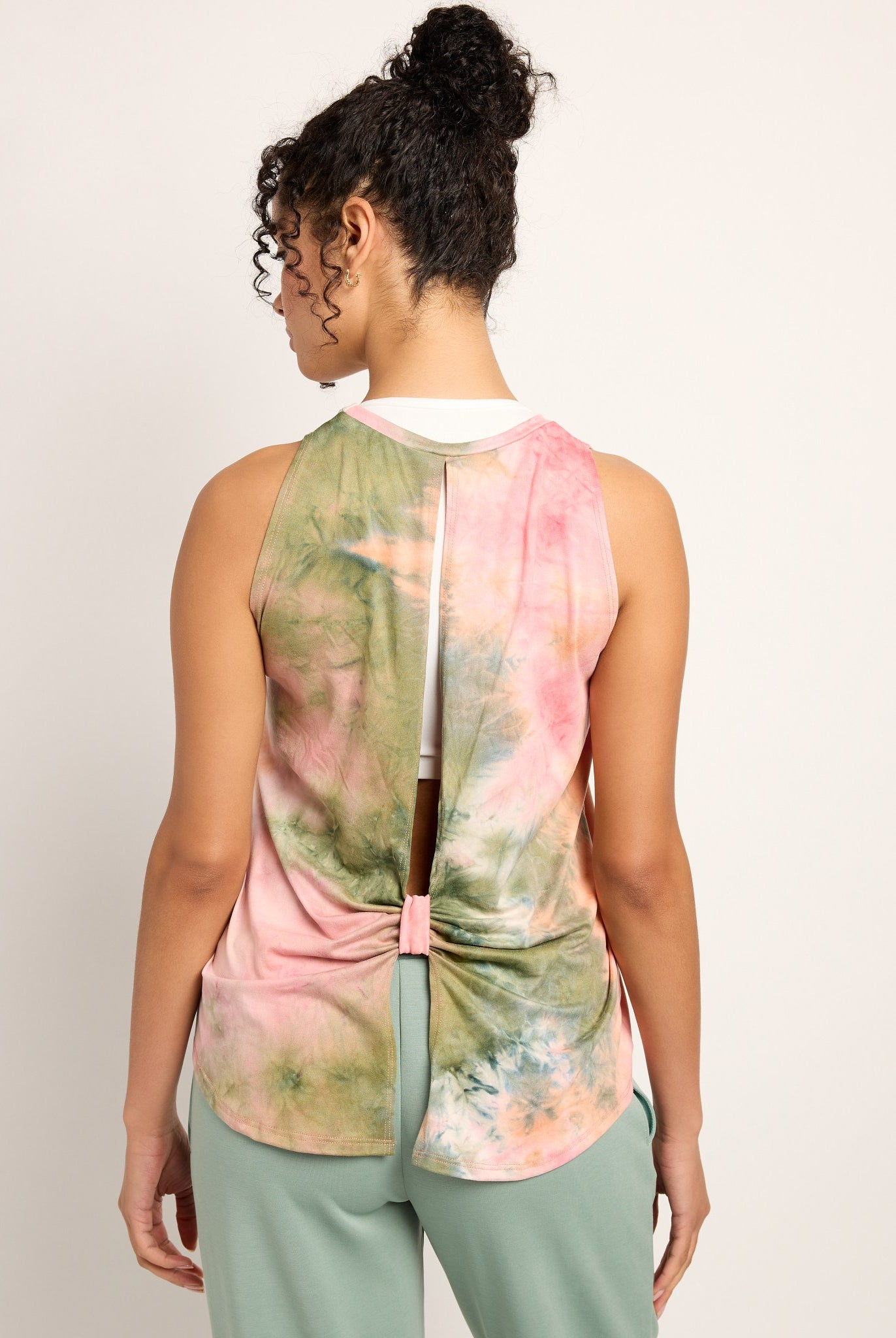 Multi Tie Dye $|& Interval Tie Dye Split Back Tank - SOF Back