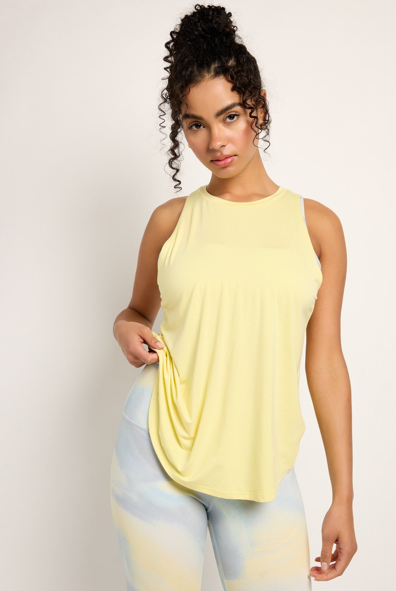 Light Marigold $|& Interval Split Back Tank - SOF Front