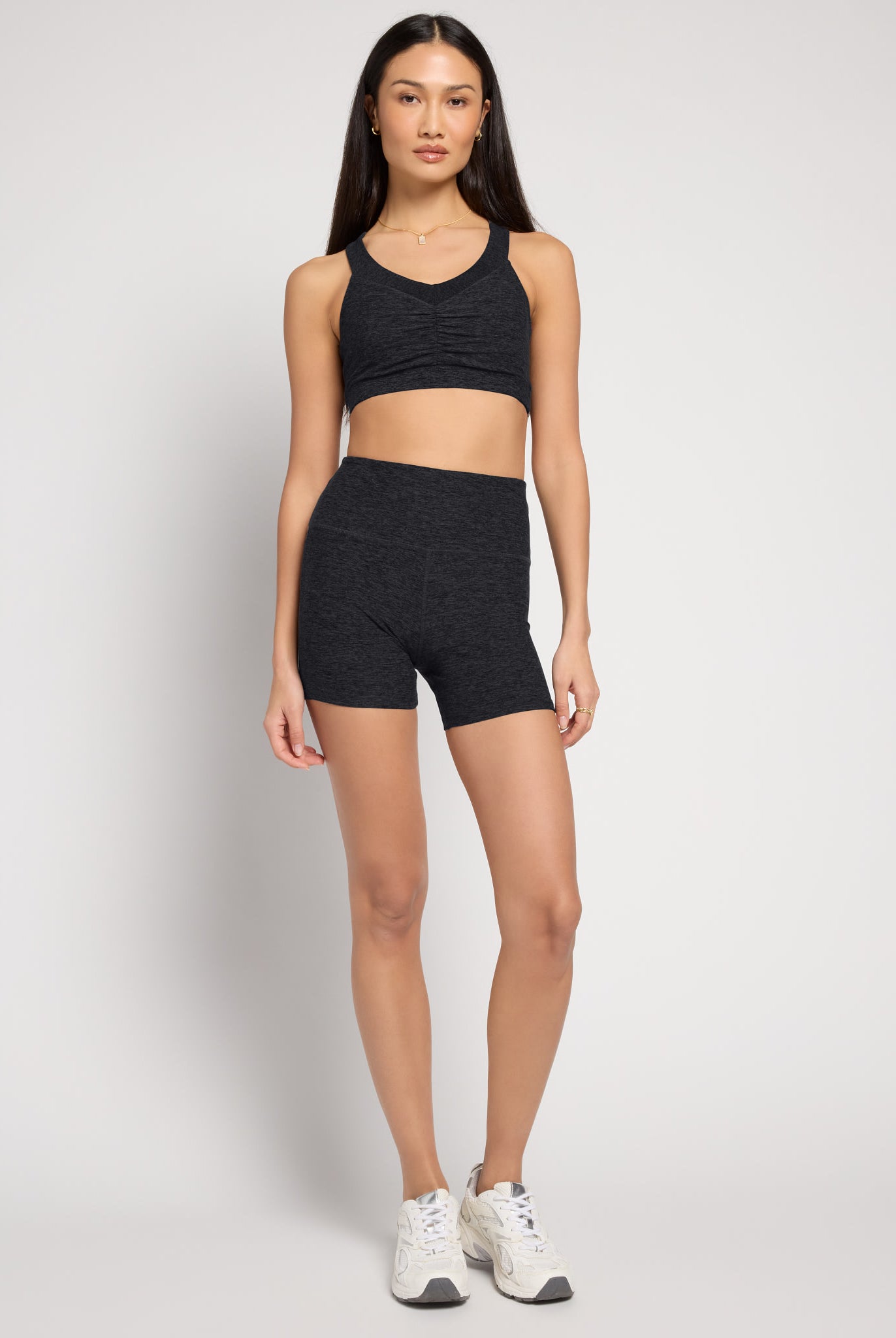 Night Sky Heather $|& Interval FlowHeather Sculpt Bike Short - UGC On Fig