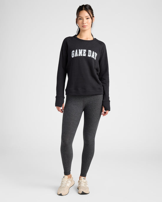 Black $|& Interval Game Day Graphic Sweatshirt - SOF Full Front