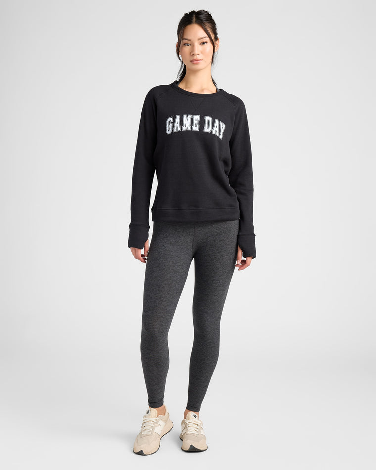 Black $|& Interval Game Day Graphic Sweatshirt - SOF Full Front