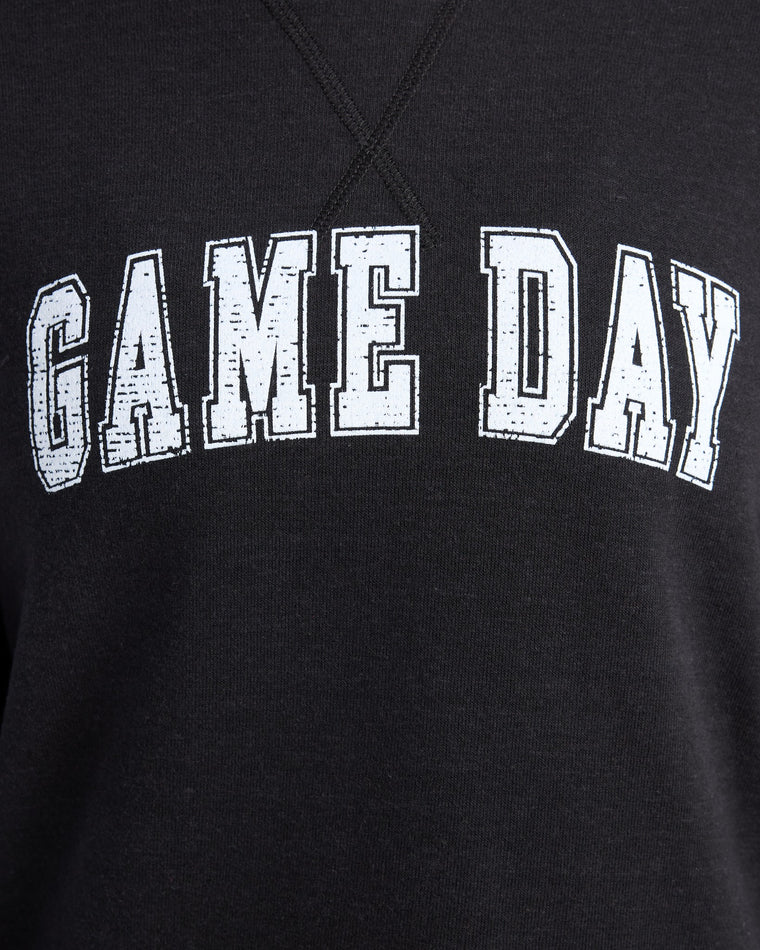 Black $|& Interval Game Day Graphic Sweatshirt - SOF Detail